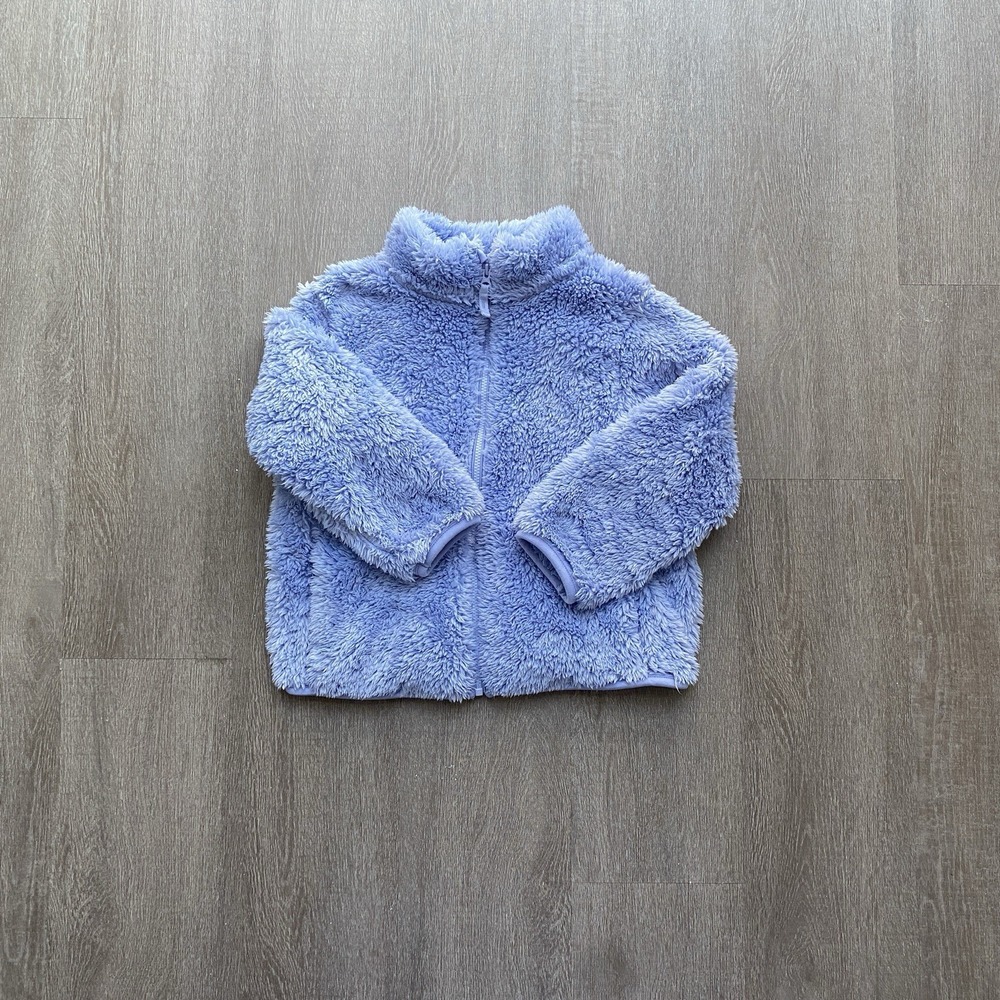 Uniqlo Kids Fluffy Yarn Fleece Full-Zip Jacket Warm Size 3-4 Years 1435